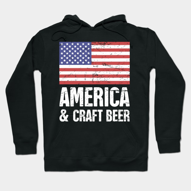 American Flag And Craft Beer Hoodie by MeatMan